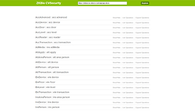 ZKBio CVSecurity  API